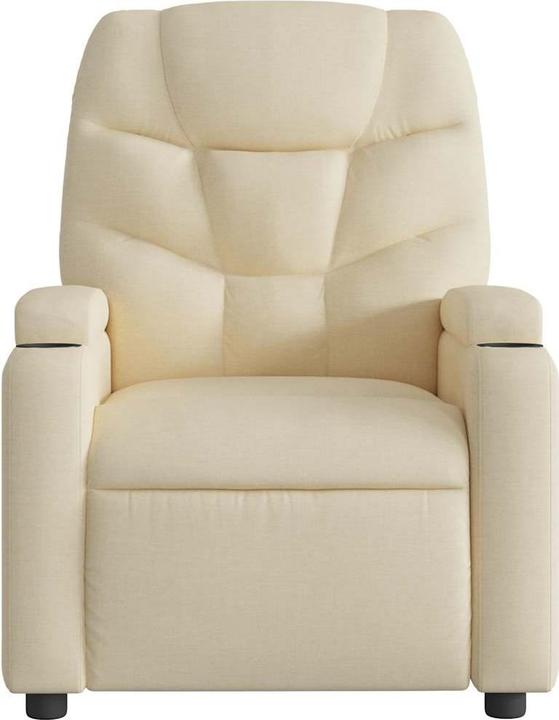 Immagine prodotto vidaXL Poltrona massaggiante in tessuto color crema,Colore: Crema,Materiale: Tessuto (100