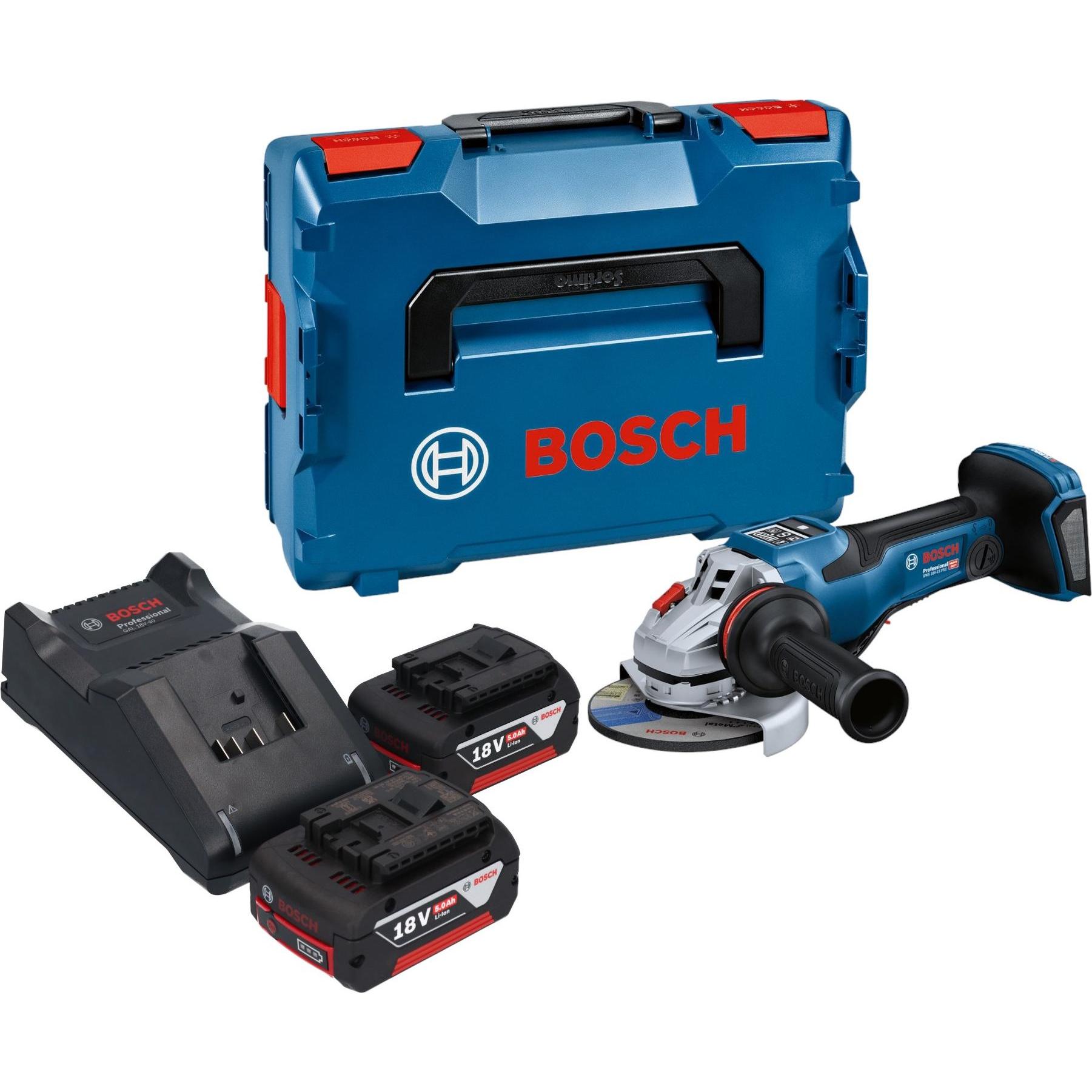 Bosch Professional, Winkelschleifer, Bosch GWS 18V-15 PSC Professional Akku Winkelschleifer 18 V 125 mm BITURBO Brushles...