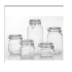Domoletti Glass Jar In Square Shape 800ml, Einmachgläser, Transparent