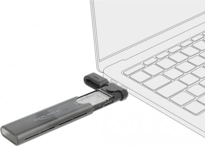 Produktbild Delock Externes Gehäuse USB-C, NVME&SATA M.2, bootfähig, 10Gbps (M.2)