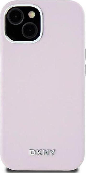 Actual product image DKNY DKHMP15MSMCHLP iPhone 15 Plus / 14 Plus 6.7" różowy/pink hardcase Liquid Silicone Small Metal L (Apple iPhone 14 Plus, Apple iPhone 15 Plus)