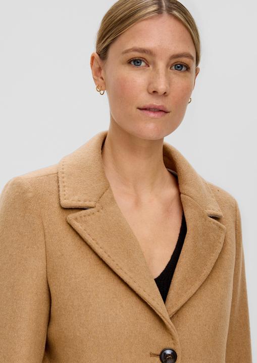 Actual product image s.Oliver Wool Blend Coat with Lapel Collar