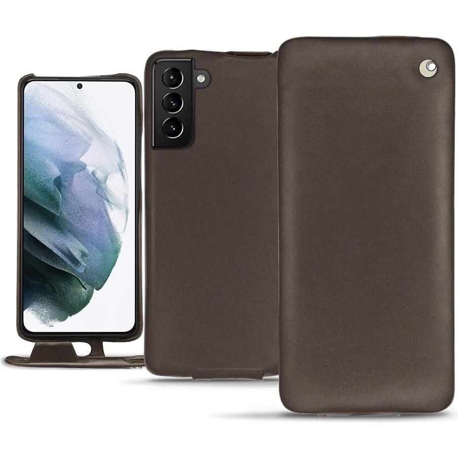 Thumbnail - Noreve Lederschutzhülle vertikal (Samsung Galaxy S21+), Smartphone Hülle, Grau