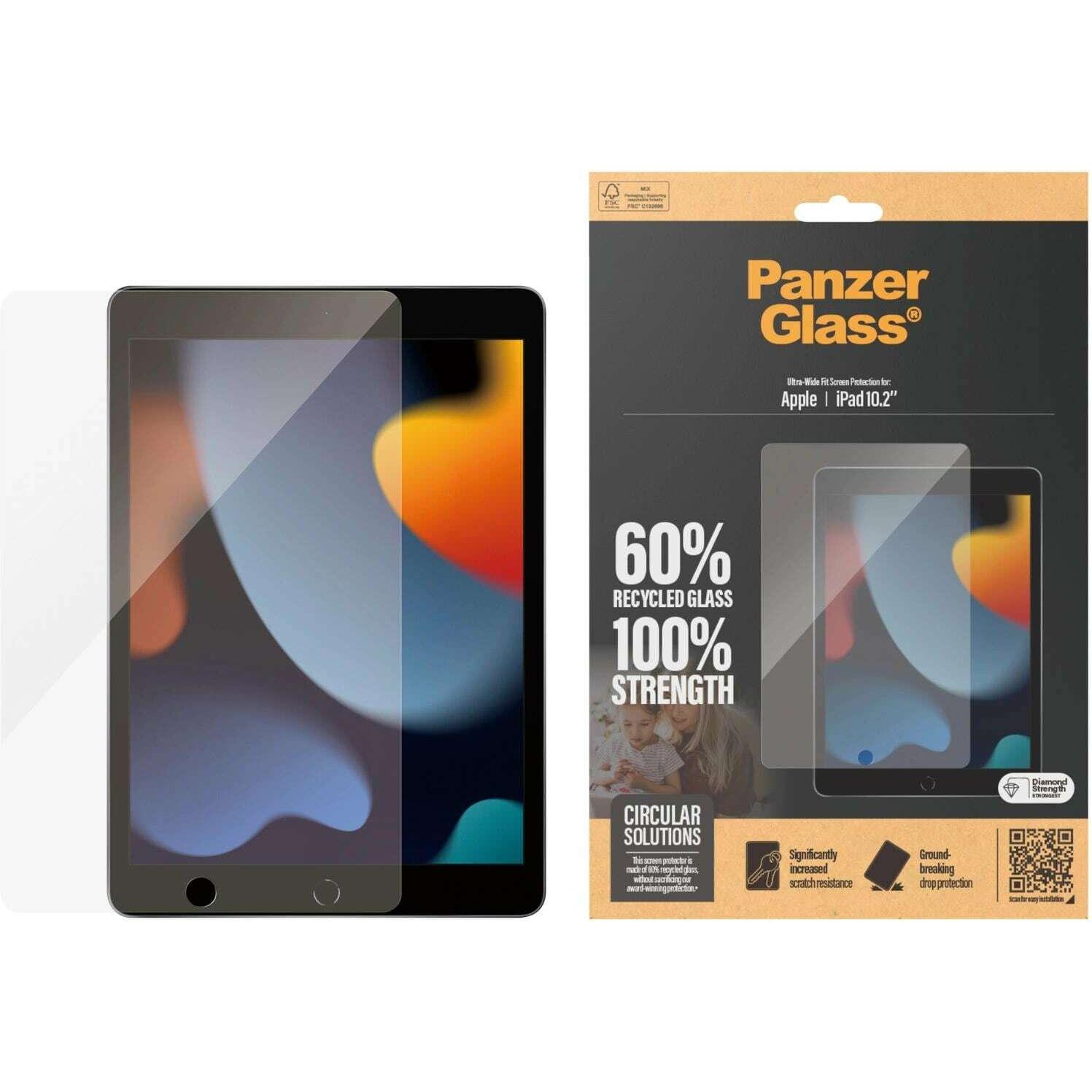 PanzerGlass Tablet Glass (1 Stück, iPad 10.2), Tablet Schutzfolie