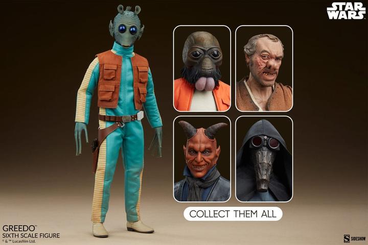 Actual product image Sideshow Star Wars Scum & Villainy action figure 1/6 Greedo 30 cm