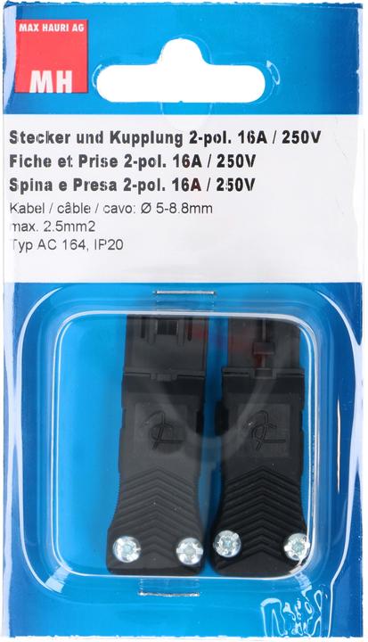 Actual product image Max Hauri Flat plug and coupling