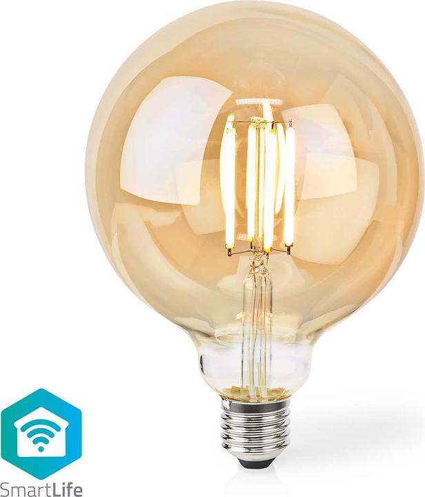 Produktbild Nedis SmartLife LED Filament Lampe | Wi-Fi | E27 | 806 lm | 7 W | Warmweiss | 1800 - 3000 K | Glas | (E27, 806 lm, 1x)
