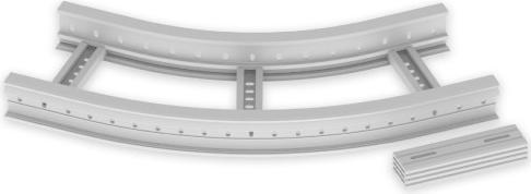 Actual product image Unex 67317-04 Flat elbow 45Â° 85x300 R600 made of U23X RAL7035