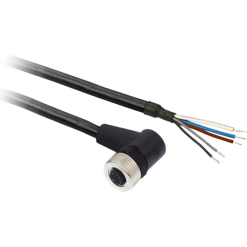 Schneider Electric Verbindungskabel, PUR, Buchse M12 5Pin XZCP12V12L2, Elektronikkabel + Stecker, Schwarz