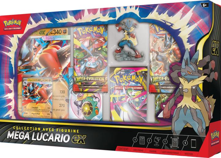 Pokémon Mega Lucario ex Collection avec Figurine FR (Französisch, Box Set & Collection)