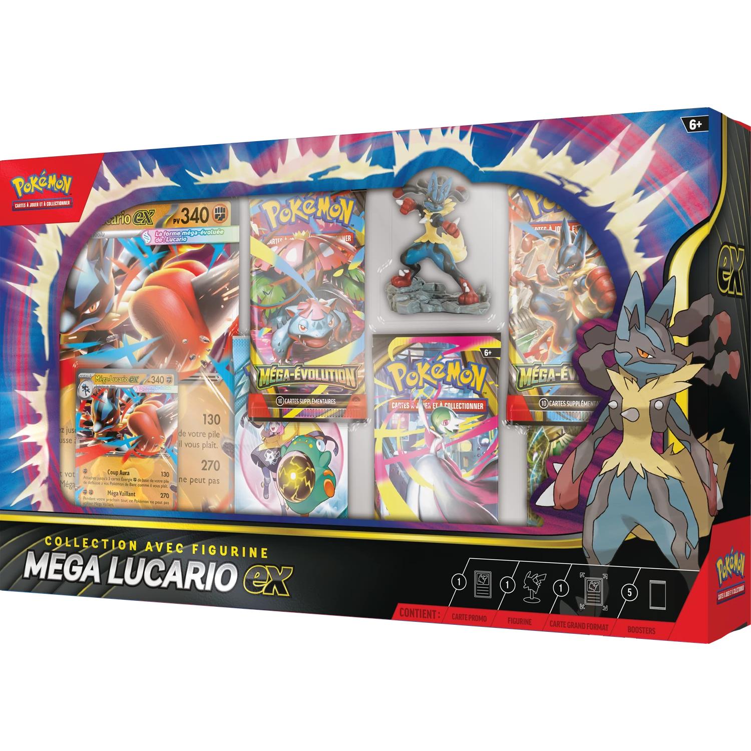 Pokémon Mega Lucario ex Collection avec Figurine FR (Francese, Box Set e Collezione)