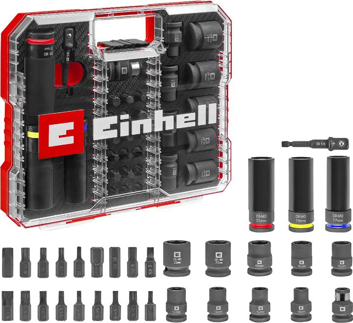 Produktbild Einhell Impact Stecknuss-Set (10 mm, 12 mm, 13 mm, 14 mm, 15 mm, 16 mm, 17 mm, 18 mm, 19 mm, 20 mm, 21 mm, 22 mm)