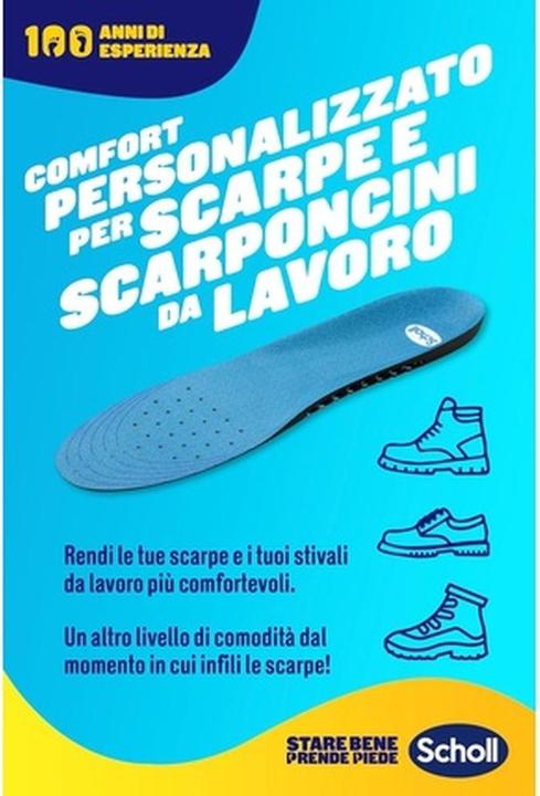 Actual product image Scholl GelActiv Insoles for Work Shoes and Boots with GelWave Technology Shock Absorbing Continuous