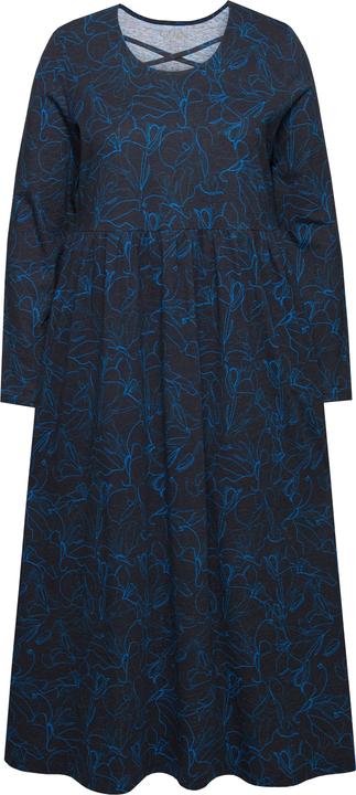 Actual product image Ulla Popken Leaf Print Long Sleeve Jersey Dress (42, 44)