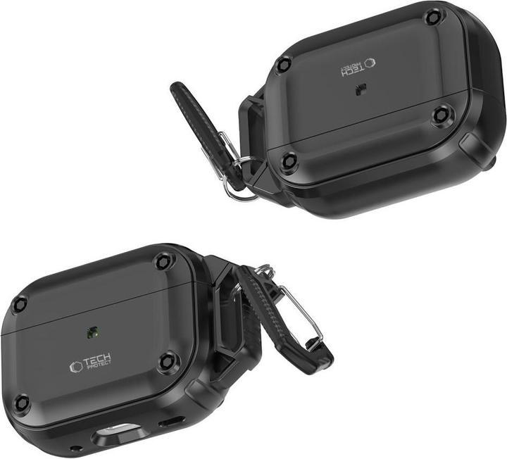 Produktbild Tech-Protect ROUGH HOOK Apple AIRPODS PRO 1 / 2 BLACK (Kopfhörer Hülle)