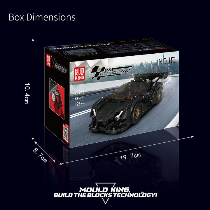 Actual product image Mould King Apollo IE Supercar with display box