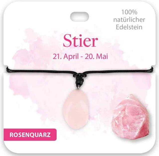 Produktbild BB Klostermannn Kette Edelstein Rosenquarz Stier