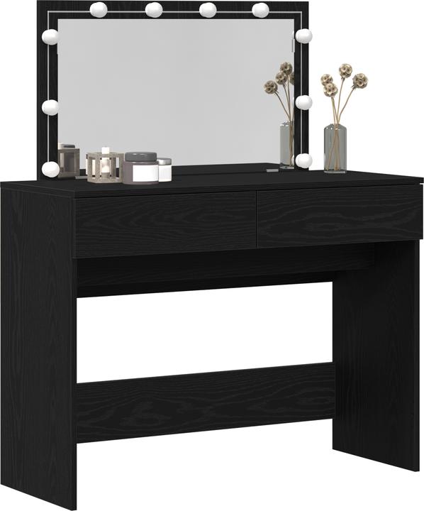 Image du produit VidaXL Coiffeuse avec LED Chêne noir 100x40x120 cm (100 x 40 x 120 cm)