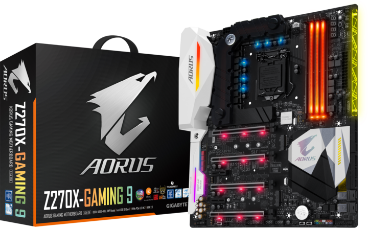 Produktbild Gigabyte AORUS Z270X-Gaming 9 (LGA 1151, Intel Z270, E-ATX)
