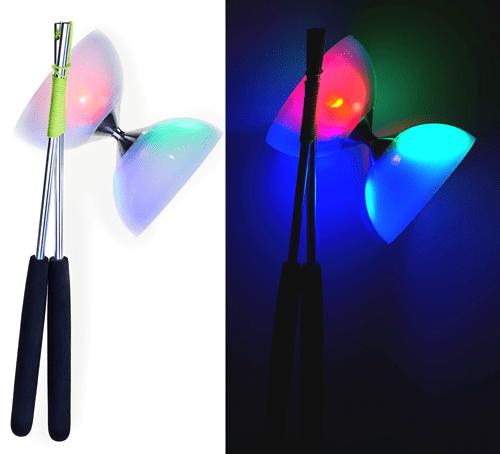 Productafbeelding Eureka! Diabolo met LED verlichting en aluminium stokken