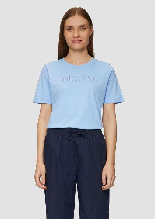 Actual product image S.Oliver T-Shirt Relaxed Fit-Shirt mit Schriftprint aus Lochstickerei (32)