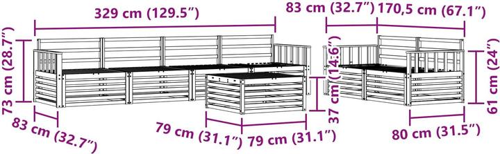 Produktbild vidaXL Outdoor-Sofa