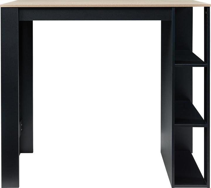 Produktbild En.Casa Bartisch Danderyd 120x60x106 cm mit 3 Ablagefächern Schwarz/Eicheoptik