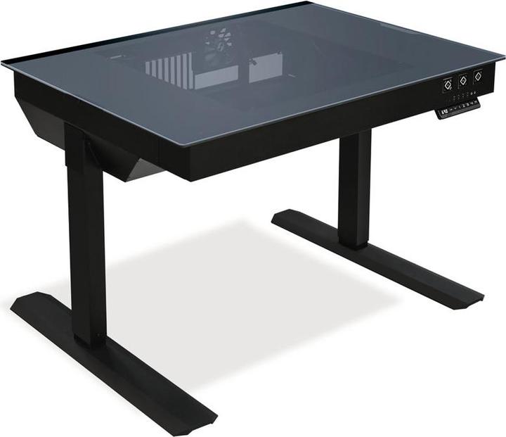 Actual product image Lian-Li DK-04F Desk case (height adjustable) - Black (ATX, mATX, Mini-ITX, E-ATX)