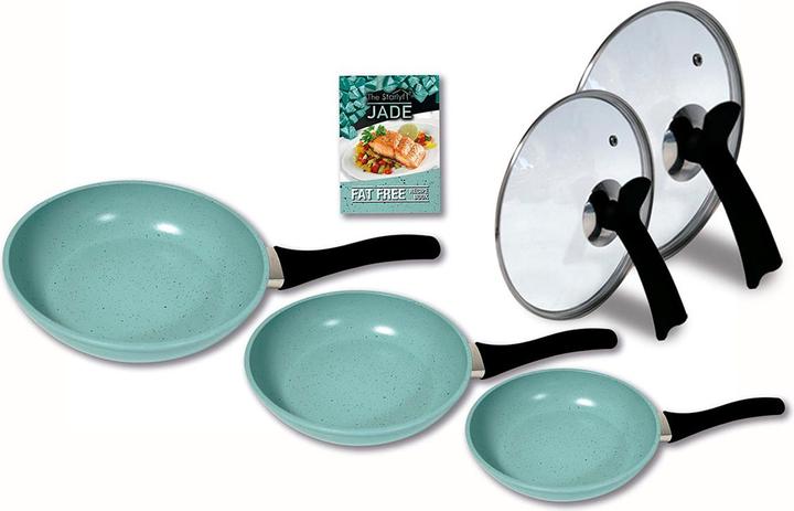 Actual product image Starlyf Jade Pan Set (Frying pan, Pan set + pot set, Aluminium, Steel)