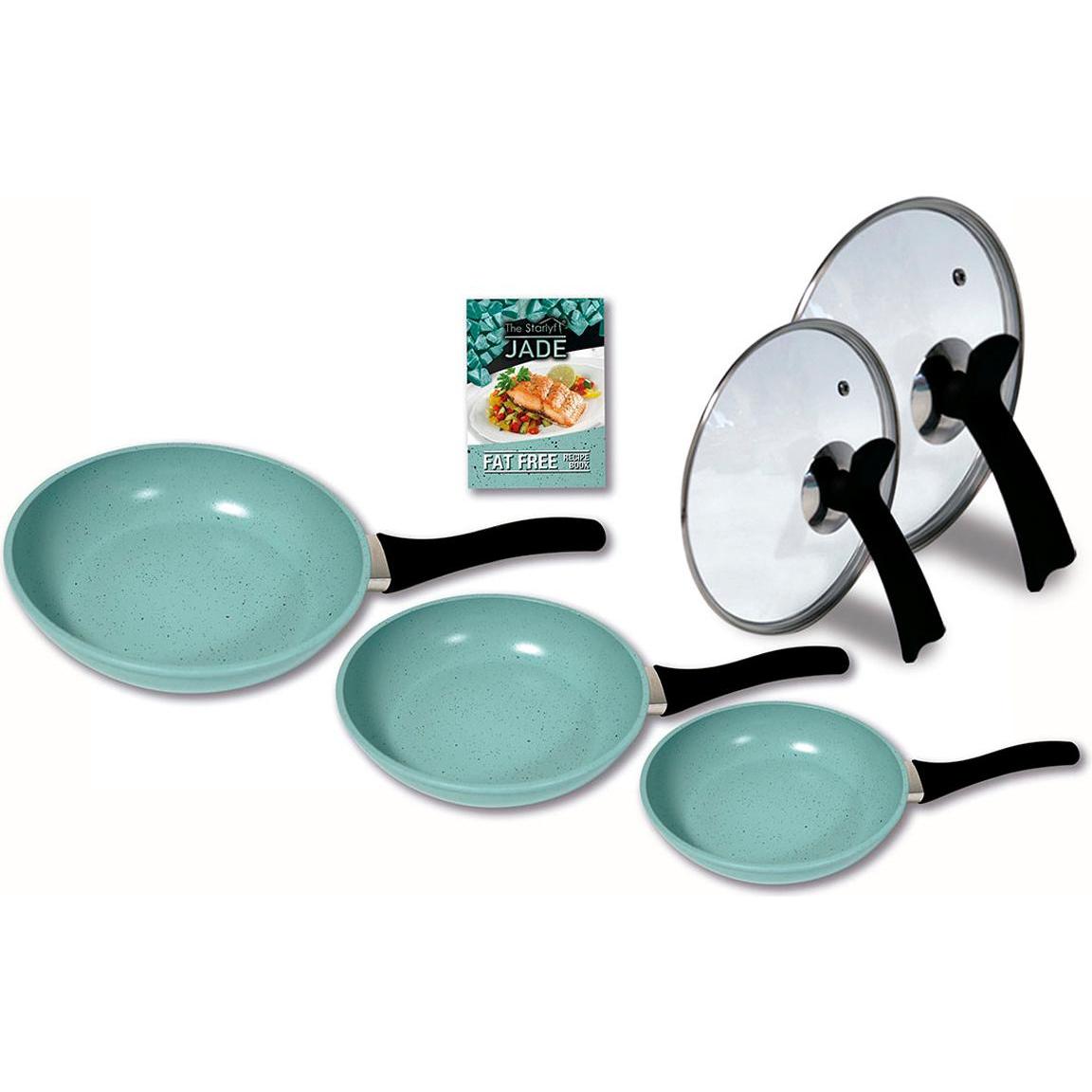 Starlyf Jade Pan Set, Pfanne + Kochtopf, Grün