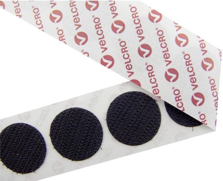 Velcro brand VELCRO® E28801533011425 Klittenbandstippen om te plakken Plakgedeelte (Ø) 15 mm Zwart 130 (15 mm)