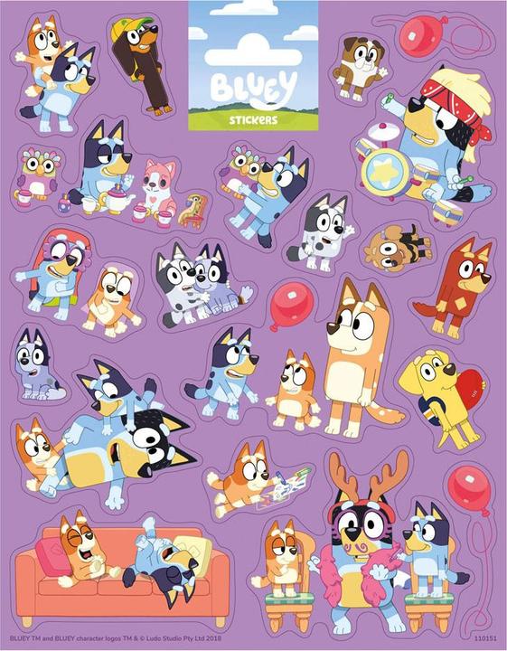 Image du produit Totum Large Bluey (16 Autocollants)