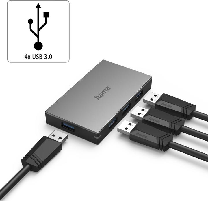 Image du produit Hama Hub USB 3.0 (USB-C, 4 ports)