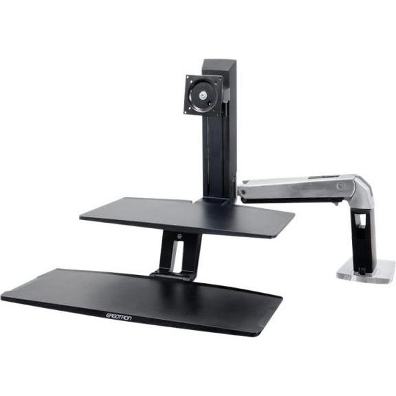Ergotron desk stand, WorkFit-A, drop down HD, keyboard, LCD, adjustable, 27 inch lift, p (Tisch, 24"), Monitor Halterung...