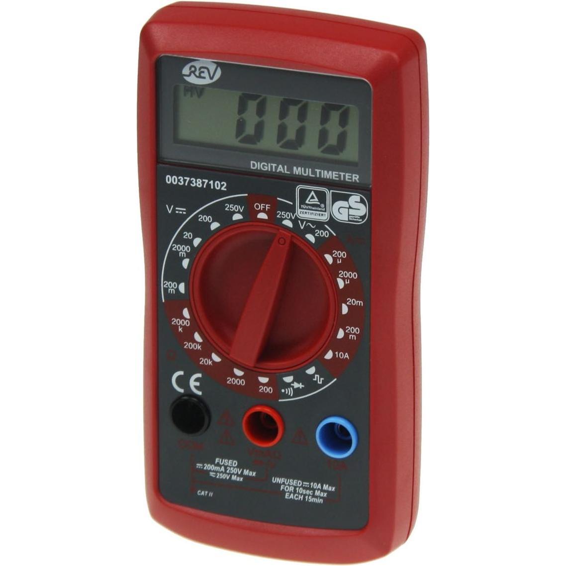Thumbnail - REV, Multimeter, Vielfmessgerät digital rt Hand-Multimeter digital CAT III (CAT III)