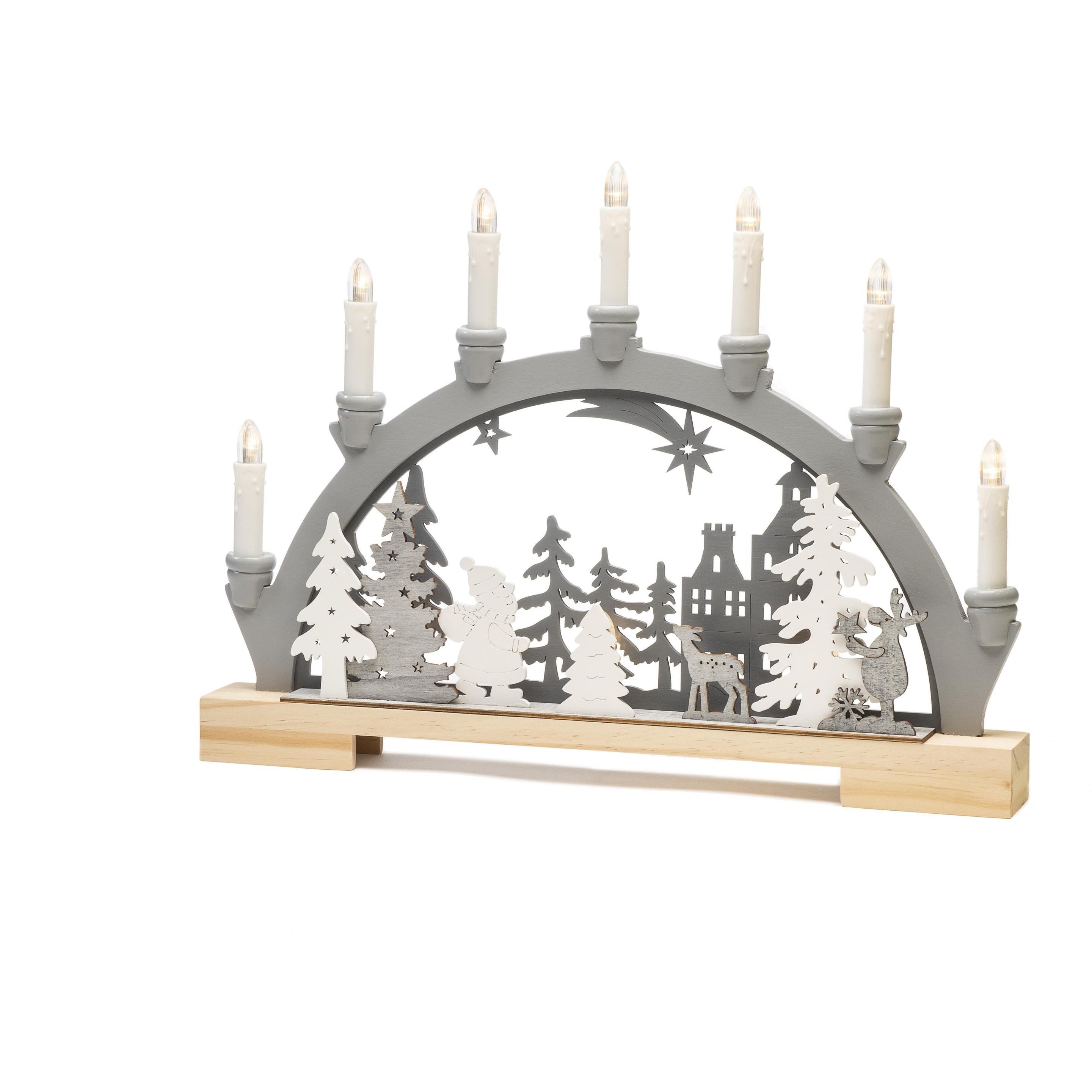 Konstsmide, Weihnachtsbeleuchtung, LED Szenerie Holzsilhouette