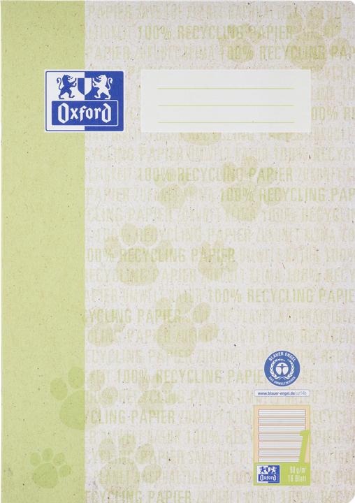 Immagine prodotto Oxford Quaderno riciclato, A4, sentenza 1 (A4, Rigatura speciale)