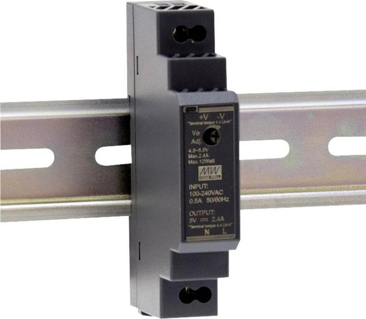MeanWell Montaggio su guida DIN Uscita singola a 1 fase Potenza: 15W