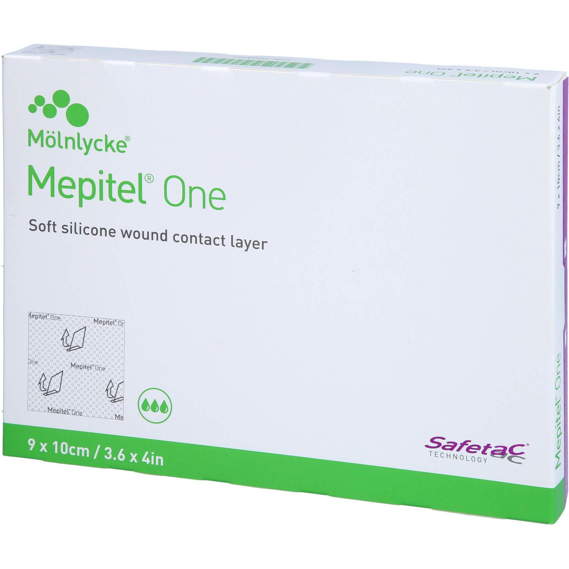 Mepitel, Verbandsmaterial, One 9x10 cm Silikon Netzverband, 5 St VER