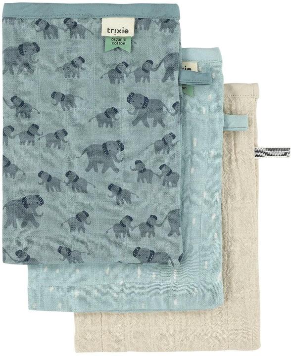 Trixie Baby Gauze wash mitts set of 3 elephant (MQ3)