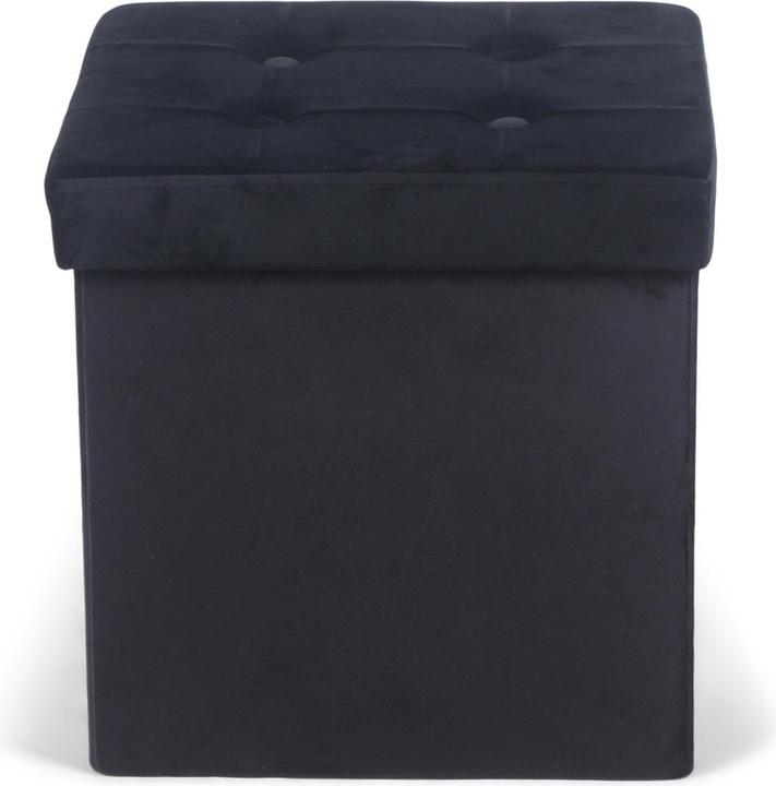 Actual product image Domoletti Pouf, black, 38 cm x 38 cm x 38 cm