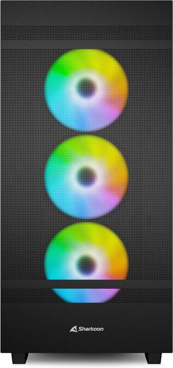 Actual product image Sharkoon Rebel C50 Black RGB ATX (ATX, mATX, Mini-ITX)