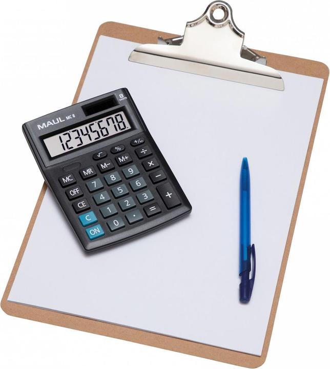 Image du produit Maul Calculatrice de poche MC8 noire (Cellules solaires)