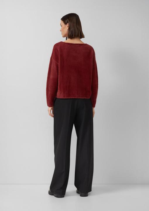 Produktbild s.Oliver Strickpullover Flauschiger Relaxed-Fit-Pullover mit U-Boot-Ausschnitt (44)