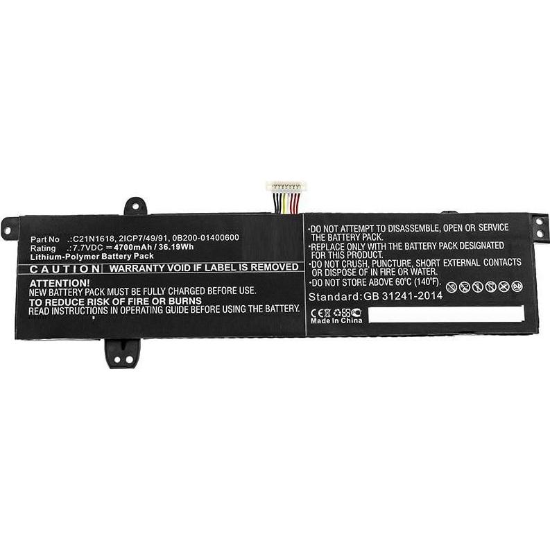 CoreParts Laptop Battery for Asus (4700 mAh), Notebook Akku, Schwarz