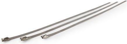 Actual product image RS PRO Cable Ties, 620mm x 4.6 mm, Metal Stainless (Metal cable ties, 62 mm, 100 pcs.)