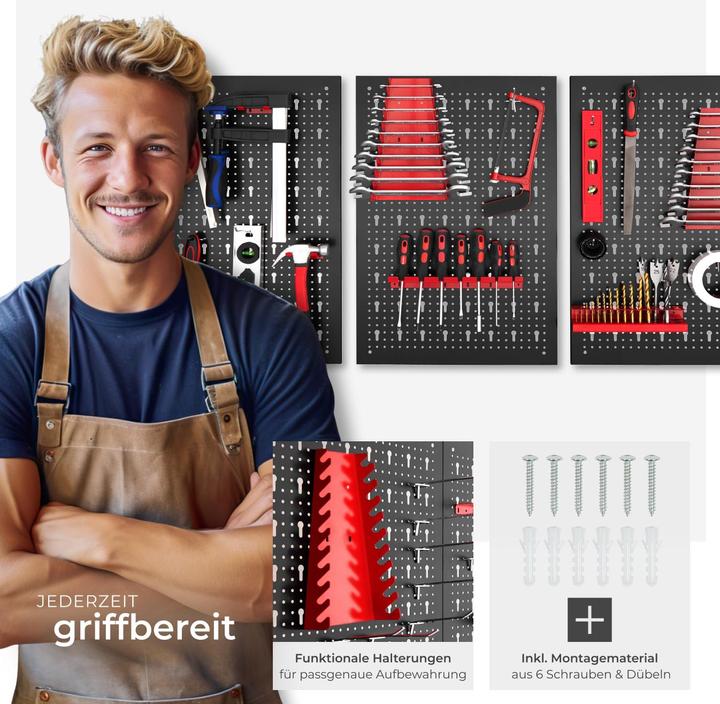 Actual product image tectake Tool Pegboard