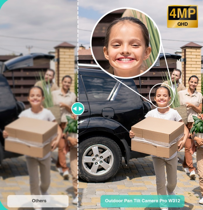 Actual product image Botslab Outdoor Pan / Tilt, Multi-scenes AI recognition, 360° Smart Tracking, Large Aperture Lens, C
