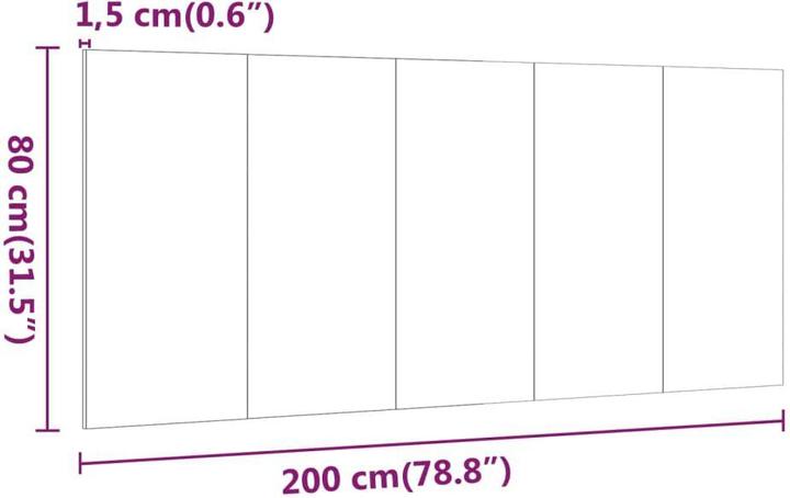 Actual product image vidaXL Kopfteil (200 x 1 x 80 cm)