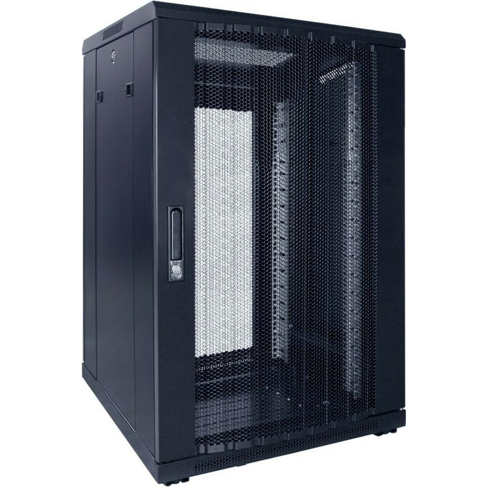 Dsit 18 HE 19” Serverschrank, mit perforierter Fronttür (BxTxH) 600 x ...